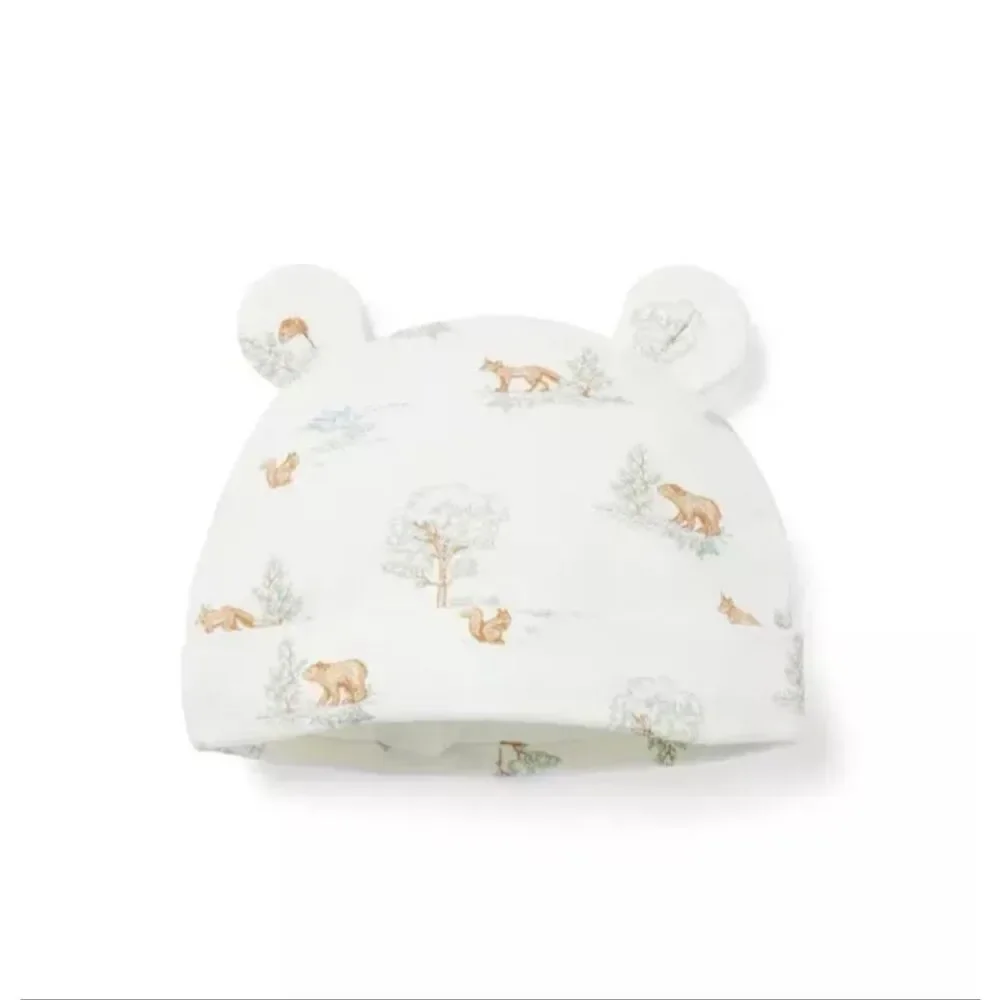 Janie and Jack Baby Woodland Bear Ear Beanie Size 18-24 Months